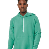 Bright green hoodie with white drawstrings, ideal for fresh spring collections or standout custom streetwear designs.