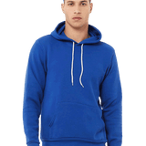 Royal blue hoodie with white strings and kangaroo pocket, perfect for bold logo placement and everyday comfort.