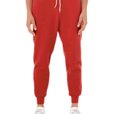Bright red jogger sweatpants with white drawstring and elastic cuffs, ideal for casual or custom streetwear styling