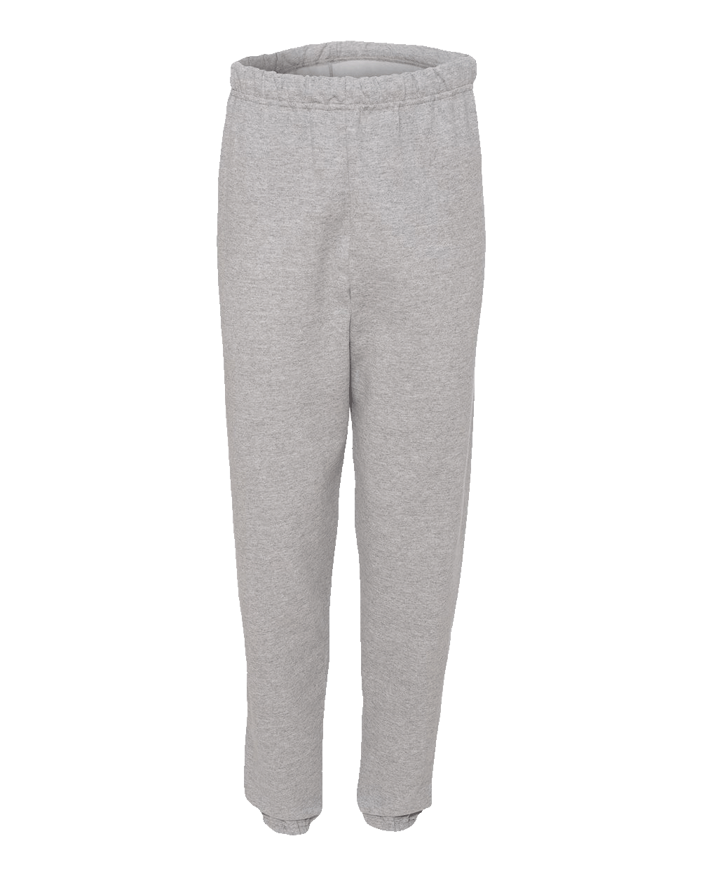 JERZEES Light grey fleece joggers with elastic waistband, side pockets, and cuffed ankles – apparel by Print-MO.