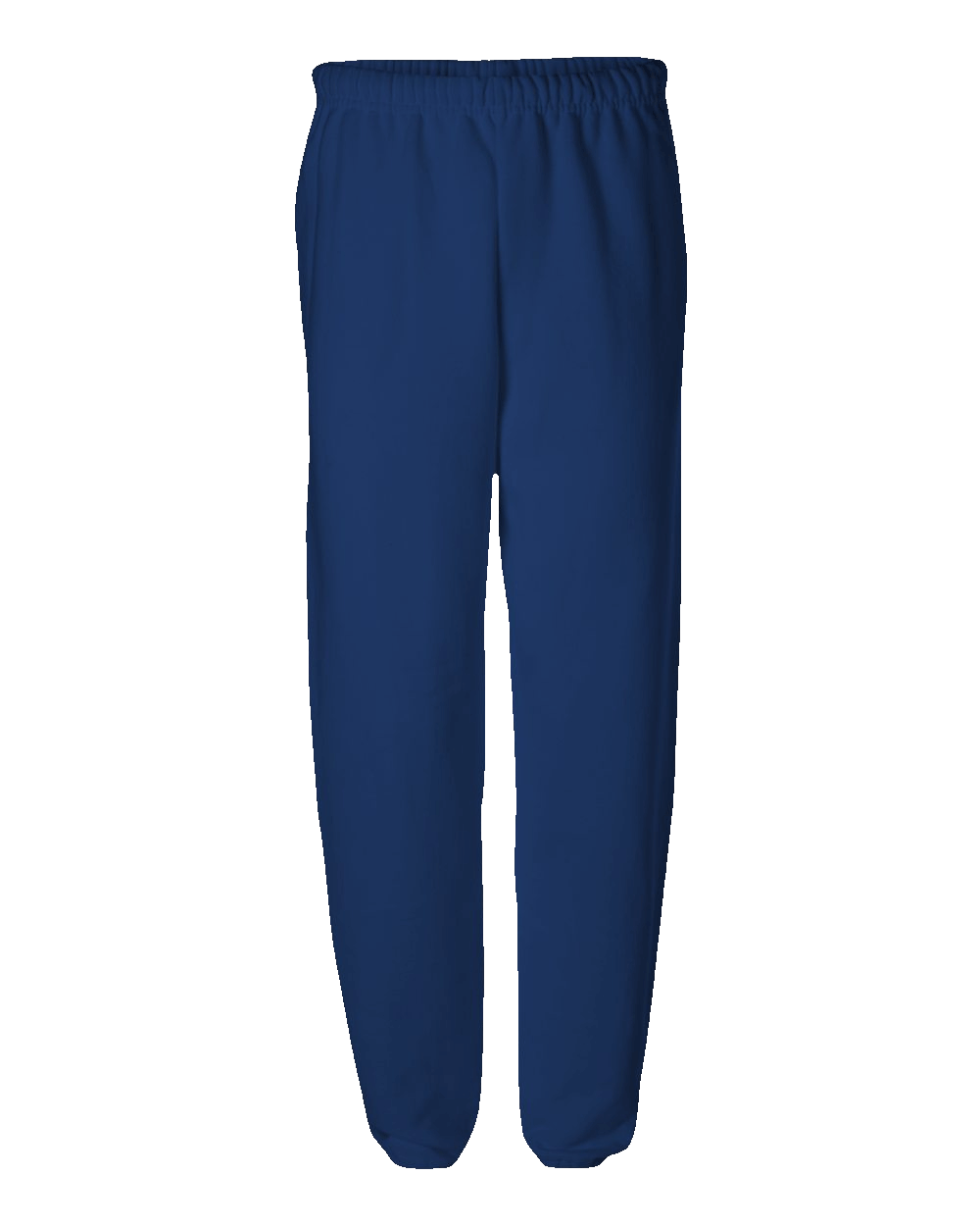 JERZEES Royal Blue fleece joggers with elastic waistband, side pockets, and elastic ankles – custom apparel by Print-MO