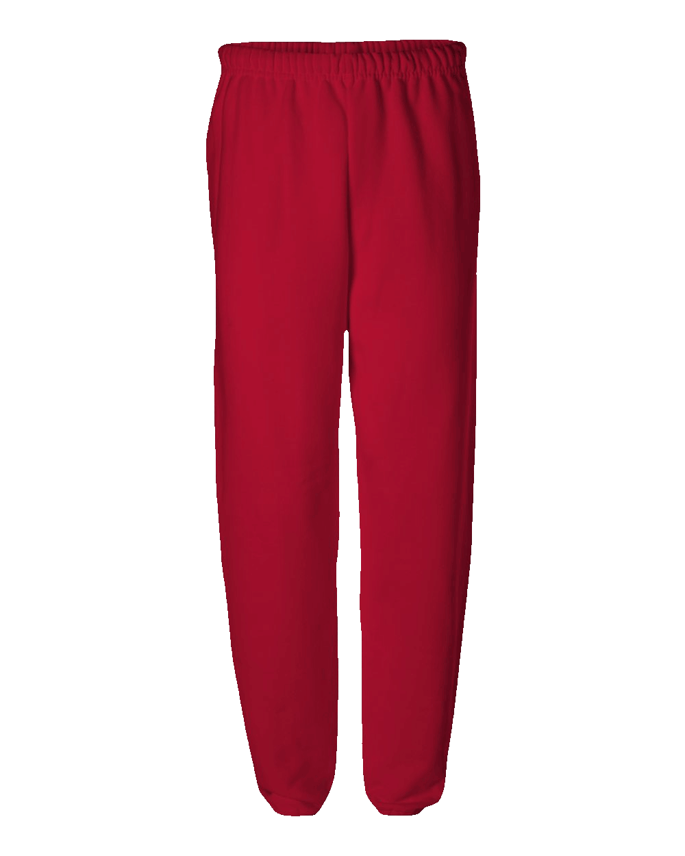 JERZEES True Red fleece joggers with elastic waistband, side pockets, and elastic ankles – apparel by Print-MO