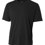 A4 Men's Cooling Performance T-Shirt in black color, displayed in a front view.