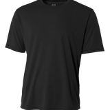 A4 Men's Cooling Performance T-Shirt in black color, displayed in a front view.