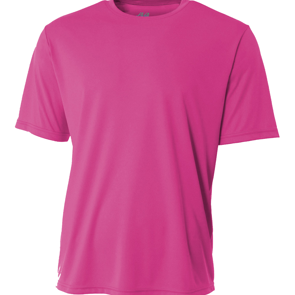 A4 Men's Cooling Performance T-Shirt in fuschia color, displayed in a front view.