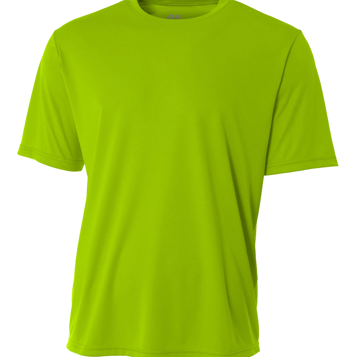 Lime-colored A4 Men's Cooling Performance T-Shirt, shown in a standard front-facing view.