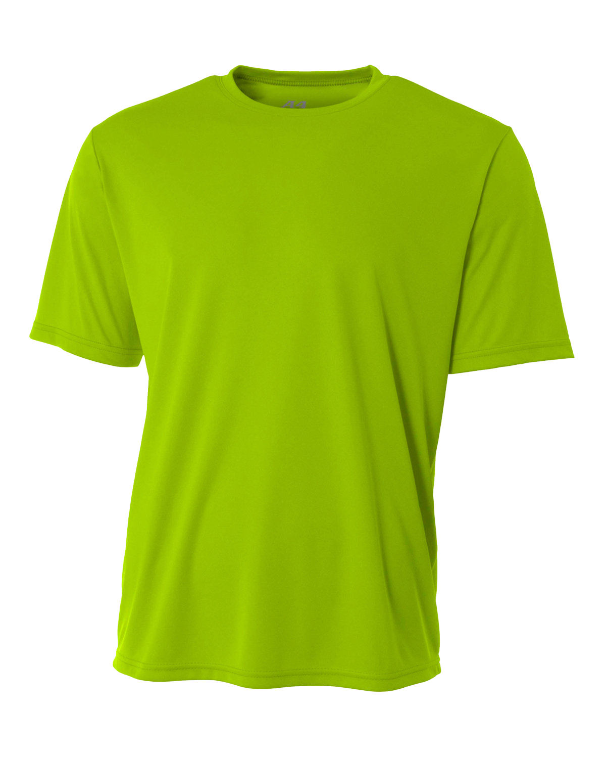 Lime-colored A4 Men's Cooling Performance T-Shirt, shown in a standard front-facing view.