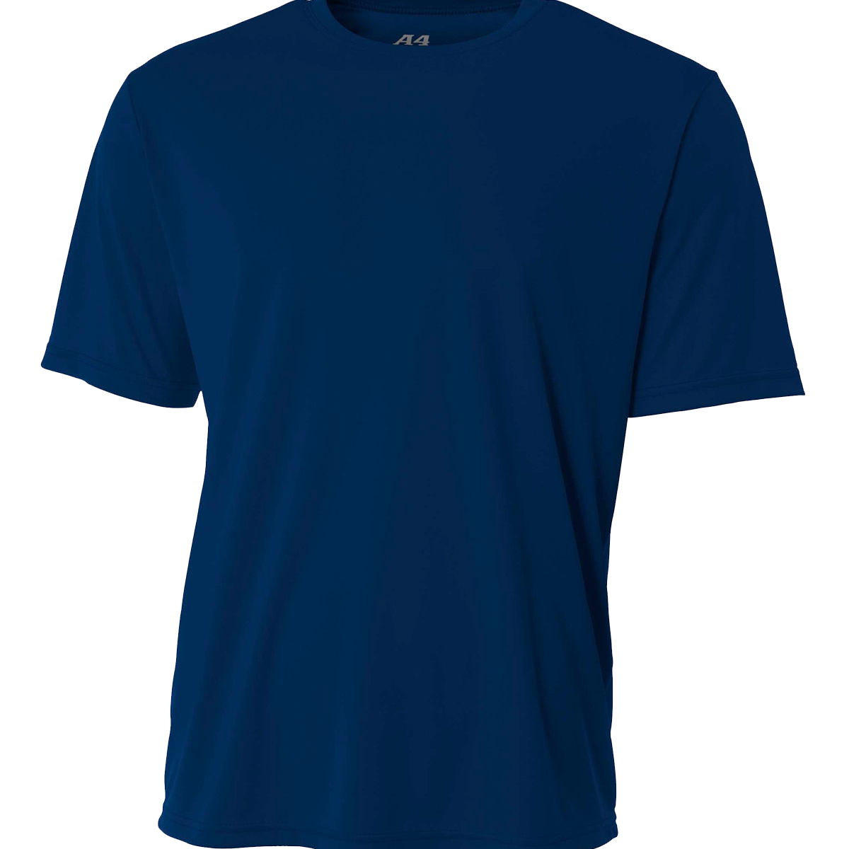 A4 Men's Cooling Performance T-Shirt in Navy color, displayed in a front view.