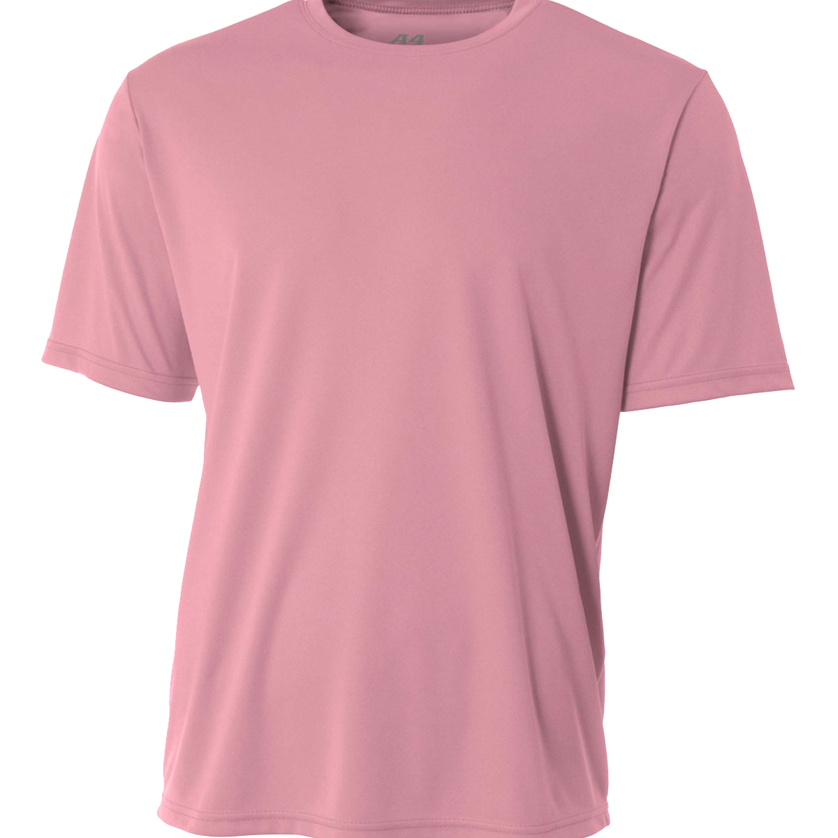 A4 Men's Cooling Performance T-Shirt in pink color, displayed in a front view.