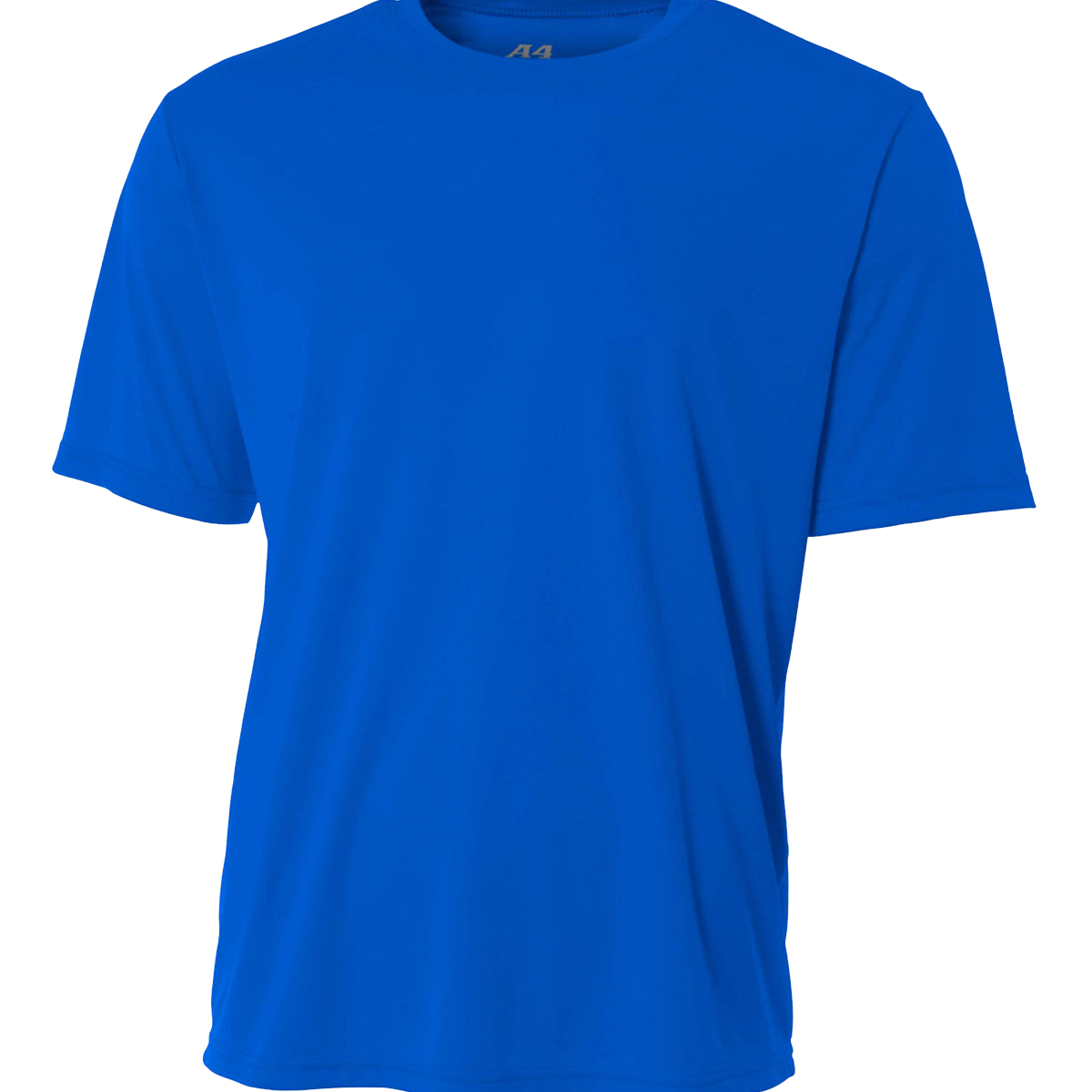 Front view of A4 Men's Cooling Performance T-Shirt in Royal, emphasizing its lightweight material.