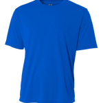 Front view of A4 Men's Cooling Performance T-Shirt in Royal, emphasizing its lightweight material.