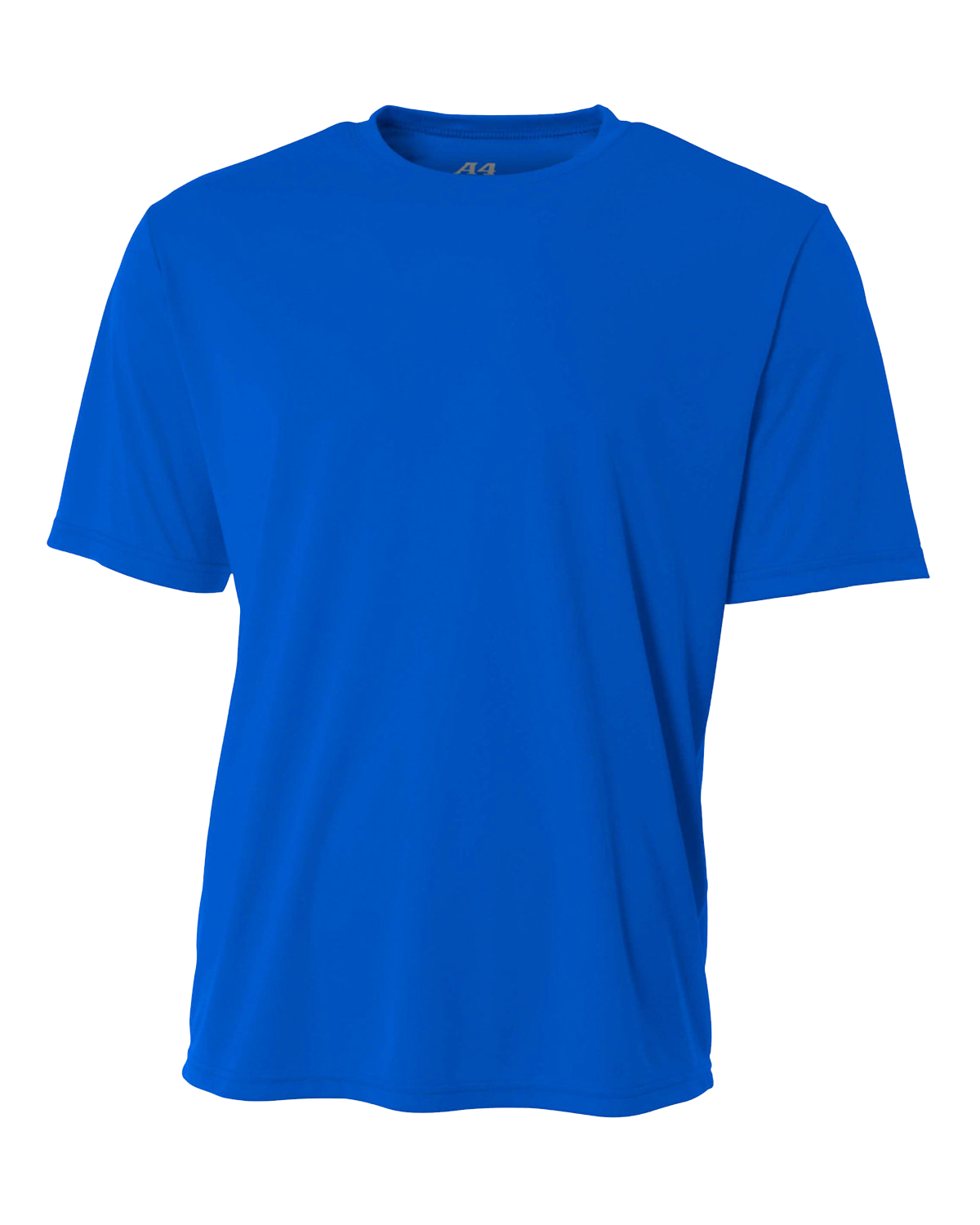 Front view of A4 Men's Cooling Performance T-Shirt in Royal, emphasizing its lightweight material.