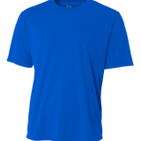 Front view of A4 Men's Cooling Performance T-Shirt in Royal, emphasizing its lightweight material.