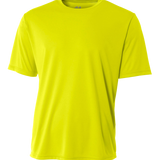 A4 Men's Cooling Performance T-Shirt in Safety Yellow color, displayed in a front view.