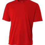 Scarlet-colored A4 Men's Cooling Performance T-Shirt, shown in a standard front-facing view.