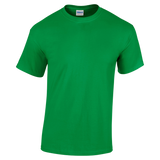 Front view of a Gildan Adult Heavy Cotton T-Shirt in "Irish Green" color.