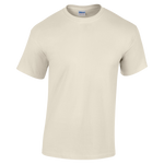 Front view of a Gildan Adult Heavy Cotton T-Shirt in "Natural" color.