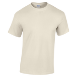 Front view of a Gildan Adult Heavy Cotton T-Shirt in "Natural" color.