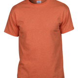 Front view of a Gildan Adult Heavy Cotton T-Shirt in "Orange Sunset" color.