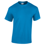 Front view of a Gildan Adult Heavy Cotton T-Shirt in "Sapphire" color.