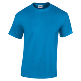 Front view of a Gildan Adult Heavy Cotton T-Shirt in "Sapphire" color.