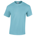 Front view of a Gildan Adult Heavy Cotton T-Shirt in "Sky" color.