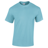 Front view of a Gildan Adult Heavy Cotton T-Shirt in "Sky" color.