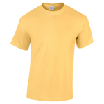 Front view of a Gildan Adult Heavy Cotton T-Shirt in "Yellow Haze" color.