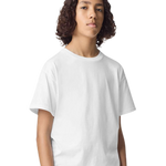 American Apparel 2001Y Youth Fine Jersey Tee in White, front view