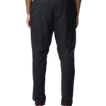 Rear View Model Wearing Gildan Black jogger sweatpants for custom printing, soft fleece fabric, drawstring waist, elastic cuffs