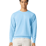 Man wearing a Comfort Colors Unisex Lightweight Cotton Crewneck Sweatshirt in Hydrangea.