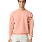 Man wearing a Comfort Colors Unisex Lightweight Cotton Crewneck Sweatshirt in Peachy.