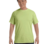 Man wearing a Comfort Colors Heavyweight T-Shirt in "Celadon" color, smiling while standing with hands by his sides.