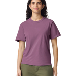 Comfort Colors 1717 heavyweight T-shirt in Berry, shown on a model from the front.