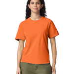 Comfort Colors 1717 heavyweight T-shirt in Burnt Orange, shown on a model from the front.