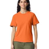 Comfort Colors 1717 heavyweight T-shirt in Burnt Orange, shown on a model from the front.