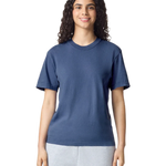 Comfort Colors 1717 heavyweight T-shirt in China Blue, shown on a model from the front.