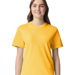 Comfort Colors 1717 heavyweight T-shirt in Citrus, shown on a model from the front.