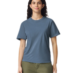 Comfort Colors 1717 heavyweight T-shirt in Denim, shown on a model from the front.