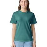Comfort Colors 1717 heavyweight T-shirt in Emerald, shown on a model from the front.