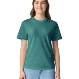 Comfort Colors 1717 heavyweight T-shirt in Emerald, shown on a model from the front.