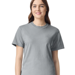 Comfort Colors 1717 heavyweight T-shirt in Granite, shown on a model from the front.