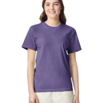 Comfort Colors 1717 heavyweight T-shirt in Grape, shown on a model from the front.