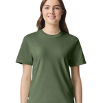 Comfort Colors 1717 heavyweight T-shirt in Hemp, shown on a model from the front.