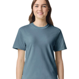 Comfort Colors 1717 heavyweight T-shirt in Ice Blue, shown on a model from the front.