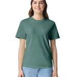 Comfort Colors 1717 heavyweight T-shirt in Light Green, shown on a model from the front.