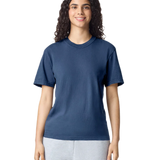 Comfort Colors 1717 heavyweight T-shirt in Midnight, shown on a model from the front.