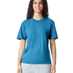 Comfort Colors 1717 heavyweight T-shirt in Sapphire, shown on a model from the front.