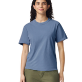 Comfort Colors 1717 heavyweight T-shirt in Washed Denim, shown on a model from the front.