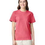 Comfort Colors 1717 heavyweight T-shirt in Watermelon, shown on a model from the front.